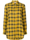 N°21 Fringed Plaid Flannel Shirt In Yellow