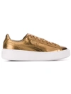 Puma Platform Metallic Sneakers In Gold