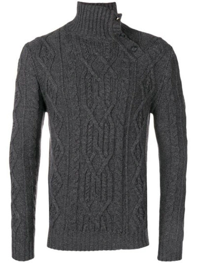 Al Duca D'aosta 1902 Cable Knit Turtleneck Sweater - Grey