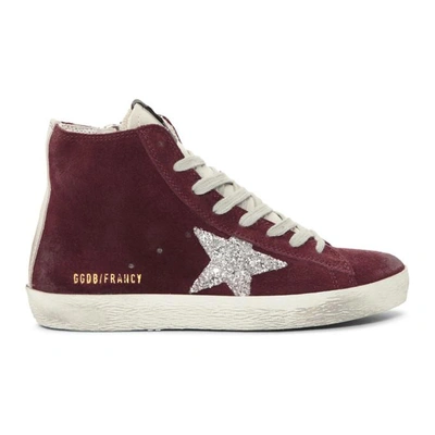 Golden Goose Burgundy Suede Francy Sneakers