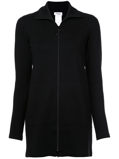 Akris Punto Turtleneck Zipped Cardigan In Black