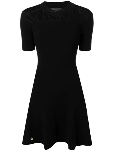 Philipp Plein Thread Detail Knit Dress In Black
