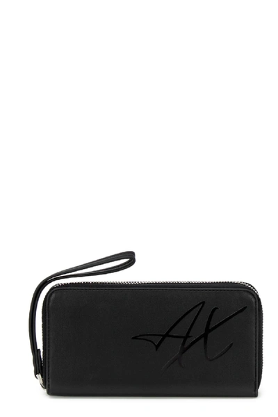 Armani Exchange Black Polyester Wallet