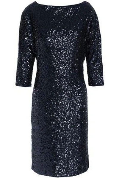 Milly Woman Kimberly Sequined Mini Dress Navy