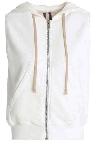 Rick Owens Woman Cotton Hooded Vest Ivory