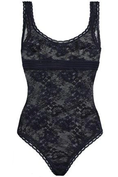 Stella Mccartney Lace Bodysuit In Midnight Blue