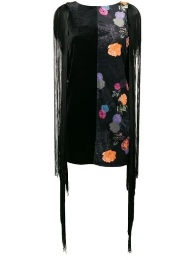 Marc Ellis Floral Print Dress - Black