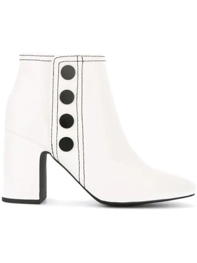 Senso Jace Snap Button Boots In White