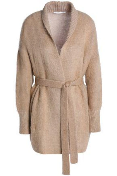 Agnona Woman Wool And Cashmere-blend Cardigan Sand