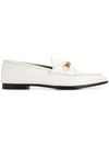Tom Ford Leather Loafers With Chain Detail In White