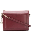 Dkny Structured Design Bag In Red