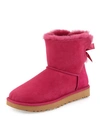 Ugg Mini Bailey Bow Ii Shearling Fur Boots In Bodacious Suede