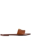 Tom Ford Tf Flat Slide Sandals In Brown