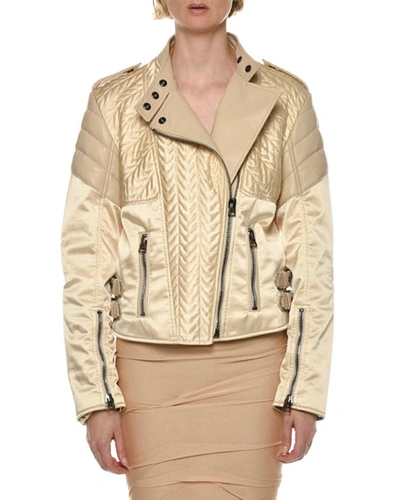 Tom Ford Satin & Leather Biker Jacket