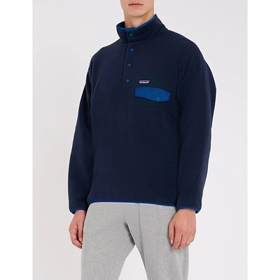 Patagonia Synchilla Snap-t Fleece Jacket In Navy Blue
