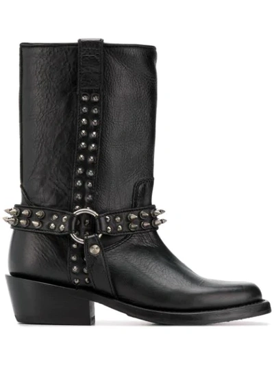 Ash Nelson Boots In Black/natural