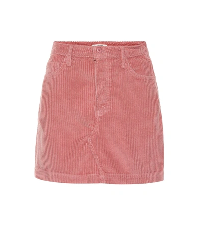 Grlfrnd Zamira Cotton-blend Corduroy Mini Skirt In Last Rose