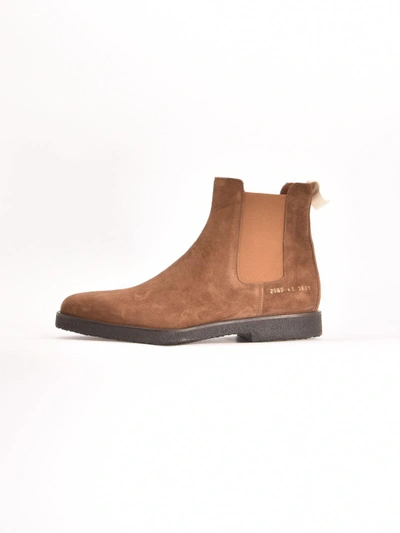 Common Projects Suede Chelsea Boot In Beige