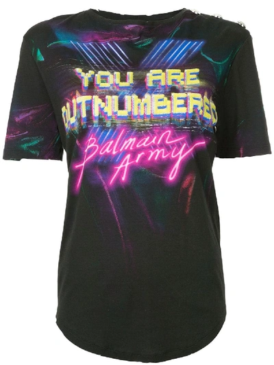 Balmain You Are Outnumbered T-shirt In Multi
