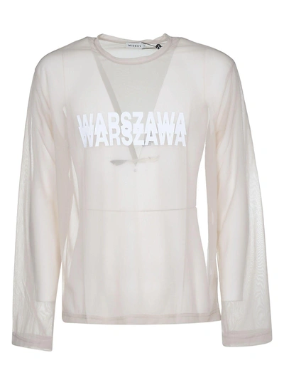 Misbhv Warszawa Sweatshirt In Trasparent