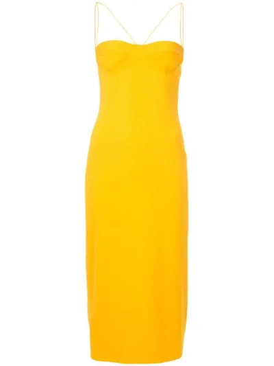 Dion Lee Bustier Fitted Midi Dress In Yellow