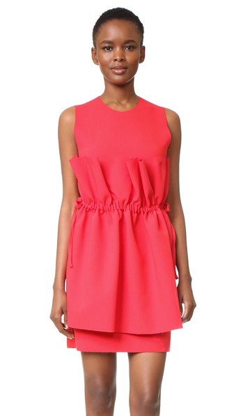 Msgm Sleeveless Dress With Ties In Red | ModeSens