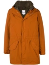 Aspesi Hooded Parka Coat In Orange