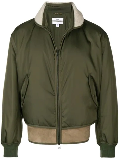 Oamc Panelled Bomber Jacket In Green