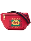 Gucci Logo Print Belt Bag - Red