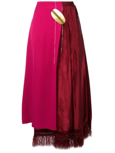 Marni Asymmetric High-waisted Skirt In Pink