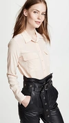 Equipment Slim Signature Blouse In French Nude