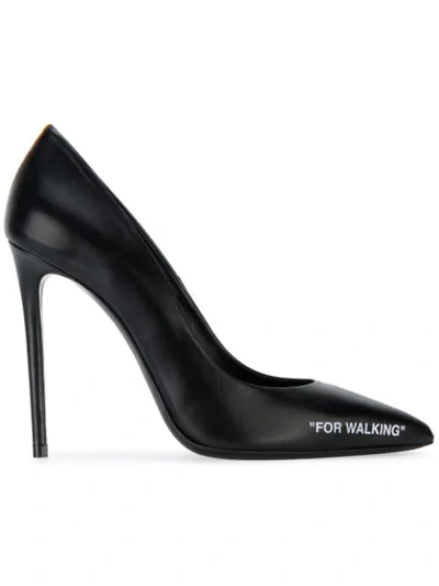 Off-white Black For Walking 110 Leather Pumps