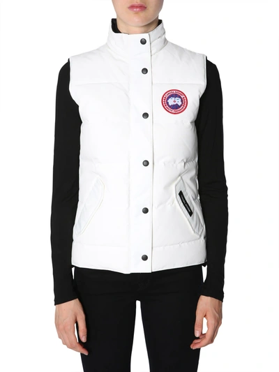 Canada Goose Sleeveless "freestyle" Down Jacket In Bianco | ModeSens