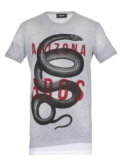 Dsquared2 Cotton T-shirt In Grey Mel.