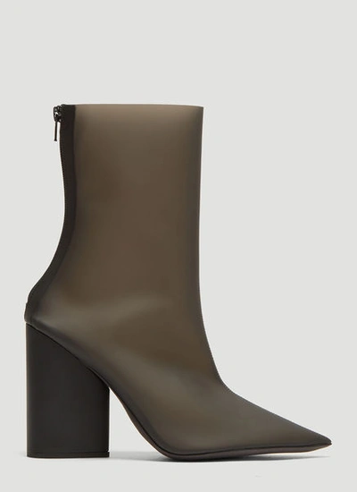 Yeezy Semi Opaque Pvc Ankle Boots In Black