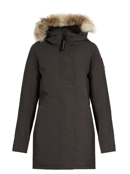 Canada Goose Victoria Fur-trimmed Down-padded Parka In Grey | ModeSens
