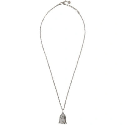 Gucci Silver Ghost Necklace In 0701silver