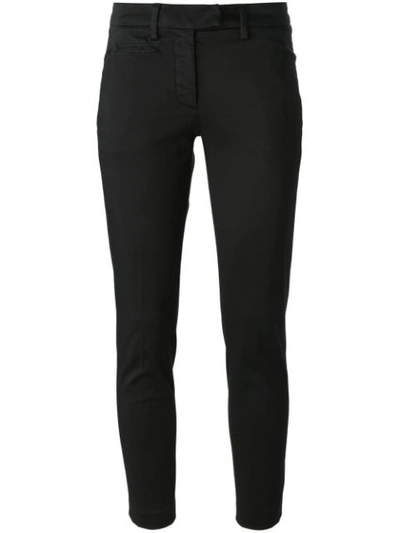 Dondup Classic Cropped Trousers In Black