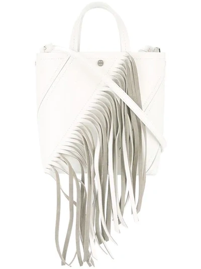 Proenza Schouler Small Fringed Hex Tote In White ,brown
