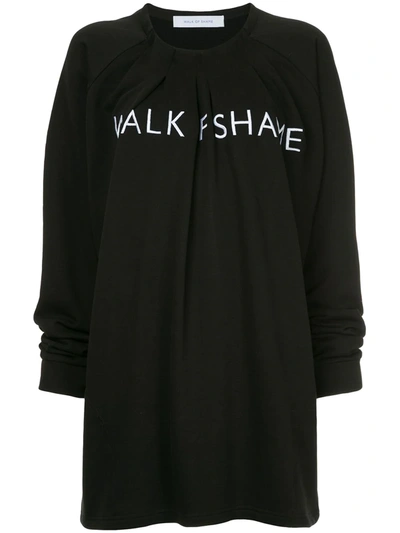 Walk Of Shame Branded Sweat Dress In Black