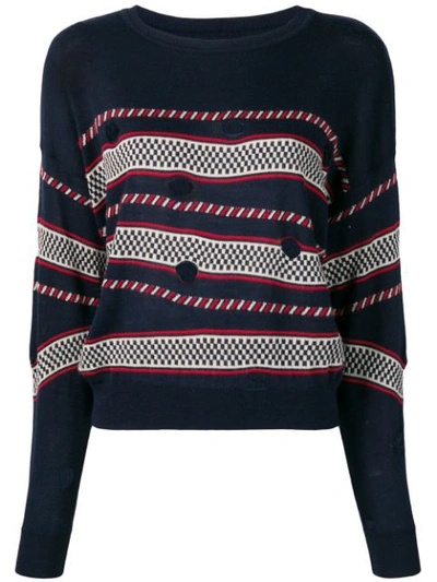 Isabel Marant Étoile Casey Distressed Pullover In Blue