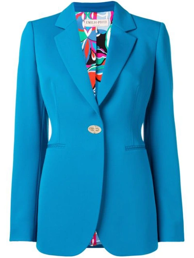 Emilio Pucci Classic Tailored Blazer - Blue