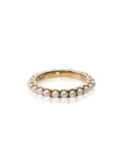 Rosa De La Cruz 18k Yellow Gold Pearl Ring In White