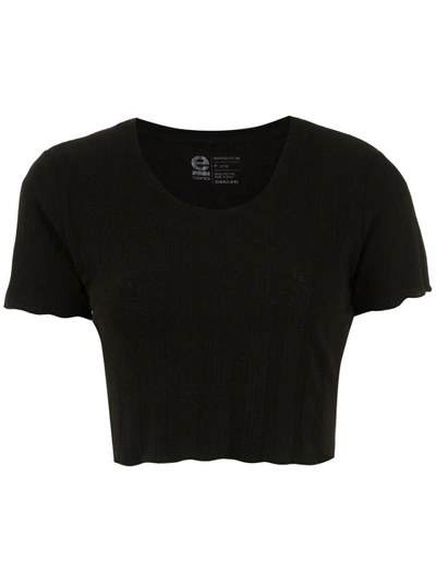 Osklen Ribbed Cropped Top In Black