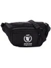Balenciaga Wfp-embroidered Nylon Belt Bag In Black