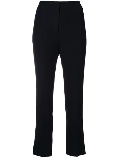 Emporio Armani Stretch Cropped Trousers In Black
