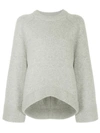 Tibi Round Neck Sweater - Grey