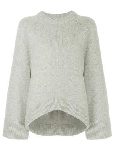 Tibi Round Neck Sweater - Grey