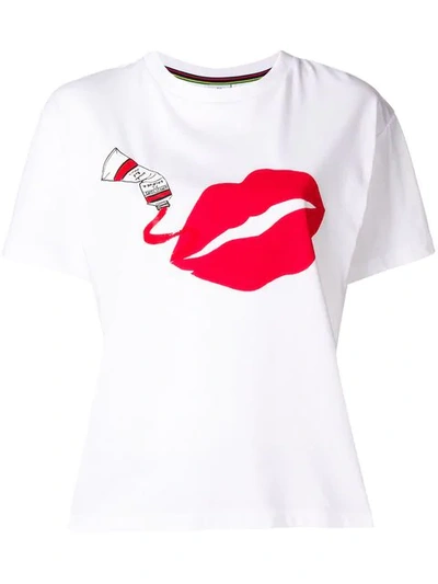 Ps By Paul Smith Lips Print T-shirt - White
