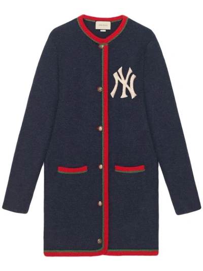 Gucci Women's Cardigan With Ny Yankees™ Patch In Blue